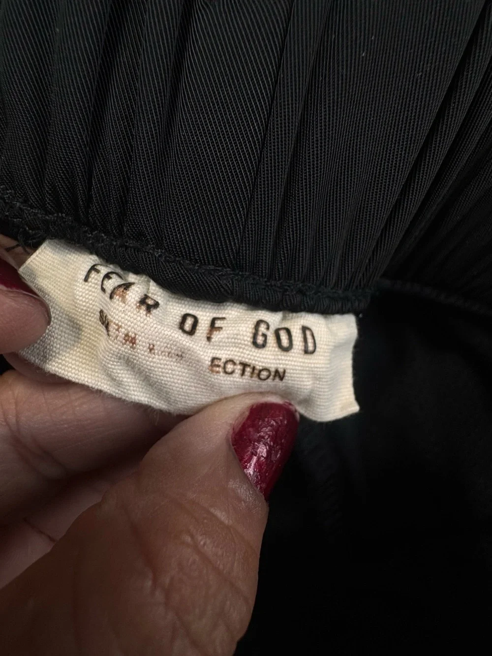 Fear of God Fifth Collection Tearaway Track Pants Men's XS Black Bone Snap Side